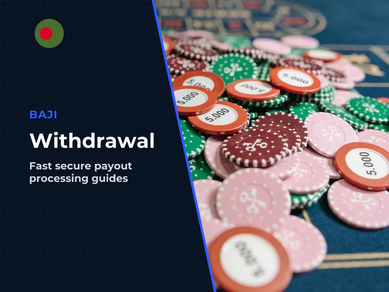 Available Baji withdrawal methods. Users of